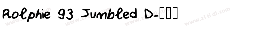Rolphie 93 Jumbled D字体转换